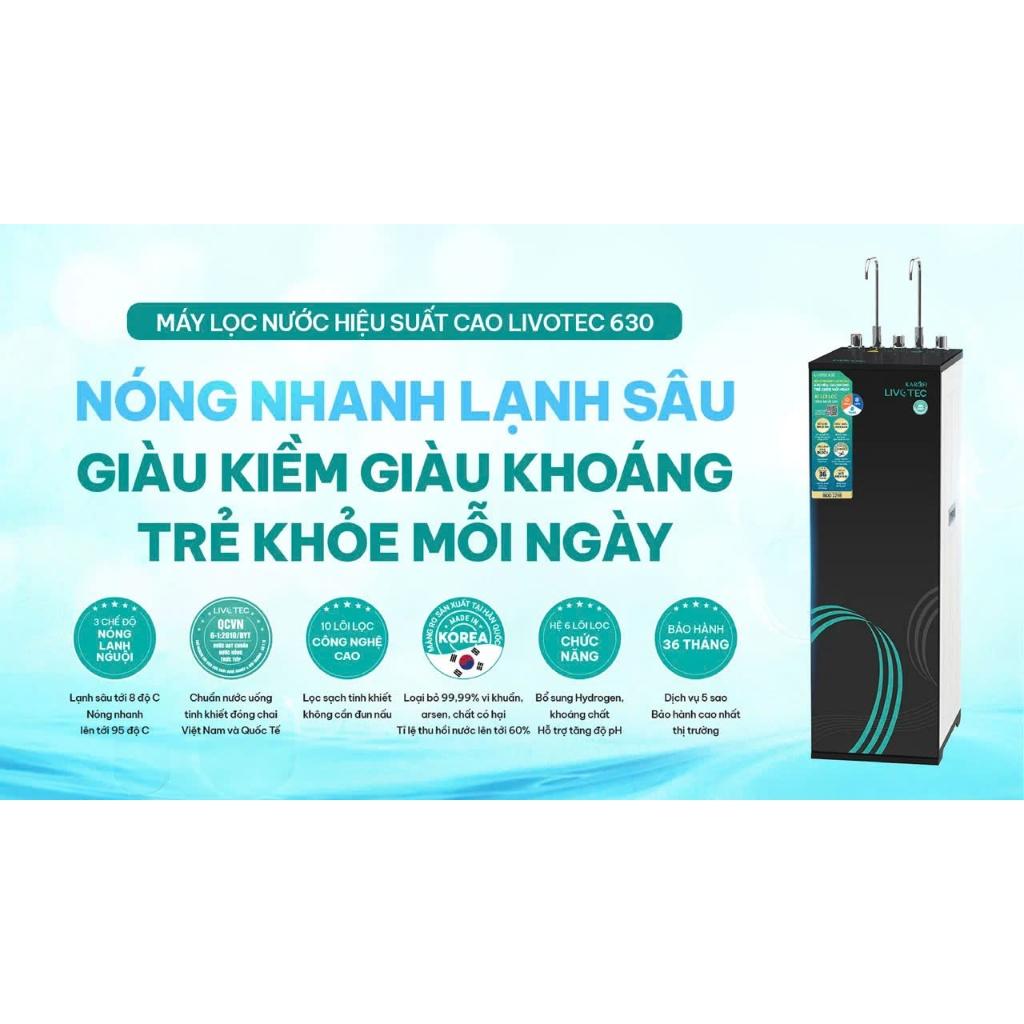 [TẶNG BỘ LÕI] Máy lọc nước Nóng Lạnh 10 lõi KAROFI Livotec 630 - Màng RO Hàn Quốc, Giao lắp miễn phí - Hàng Chính Hãng