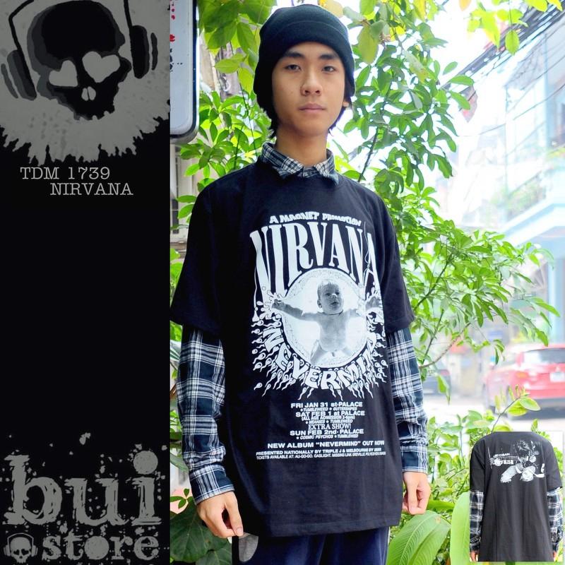 Áo Rock band tee: áo phông 100% cottong - hàng Thái Lan - Nirvana TDM 1739