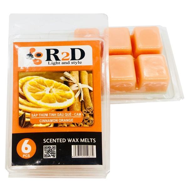 Hộp 6 Sáp Thơm Tinh Dầu Wax Melts Hương Quế Cam R2D