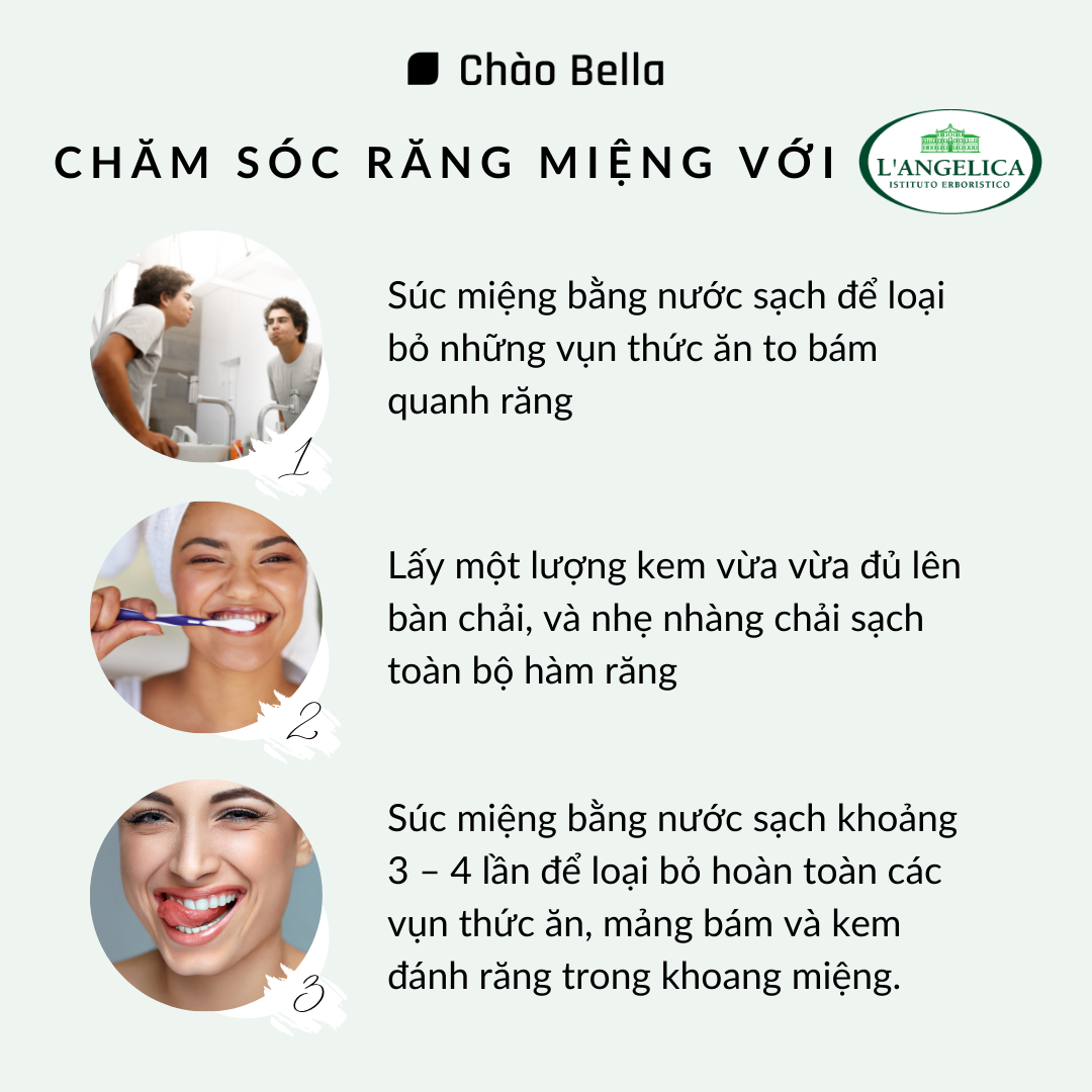 Kem Đánh Răng Thảo Dược Nhập Khẩu Ý L'Angelica | Thơm Miệng, Ngừa Sâu Răng &amp; Ê Buốt (75ml)