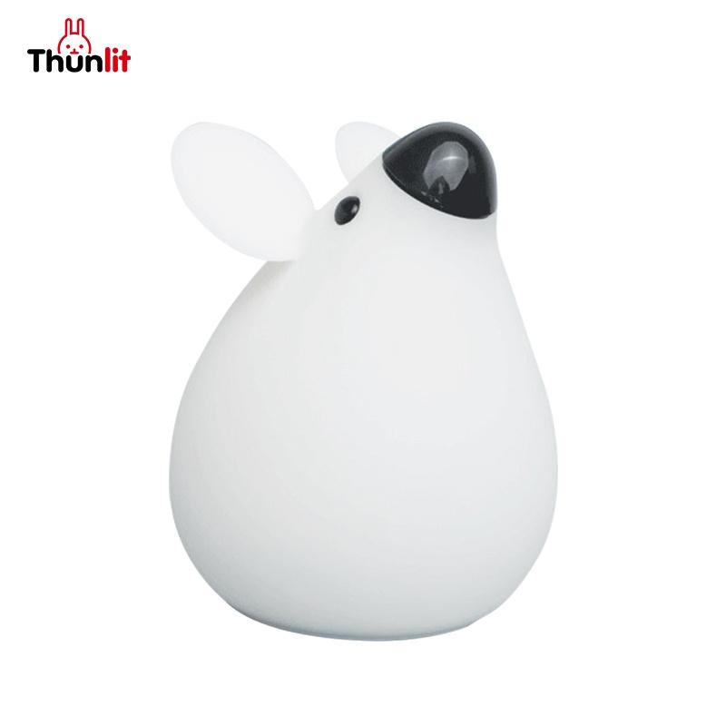 Đèn ngủ USB 1200mAh có thể sạc lại có thể điều chỉnh 2 nhiệt độ màu thiết kế hình con chuột dễ thương