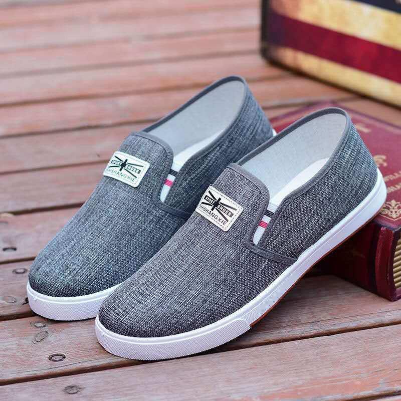 Có 2 Màu) Giày lười vải nam Sport Shoes thoáng khí