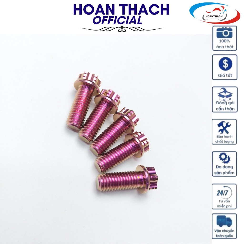 Ốc 8L15 Titan Hồng Đầu Salaya dùng cho nhiều dòng xe máy SP017505 (giá 1 con)