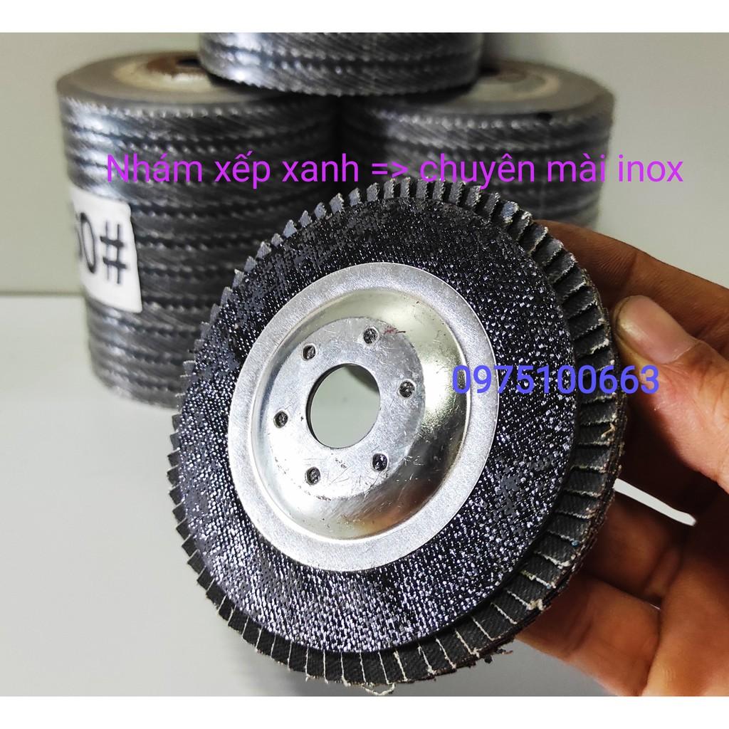 Nhám xếp xanh chuyên inox-nhám xếp-đá drap