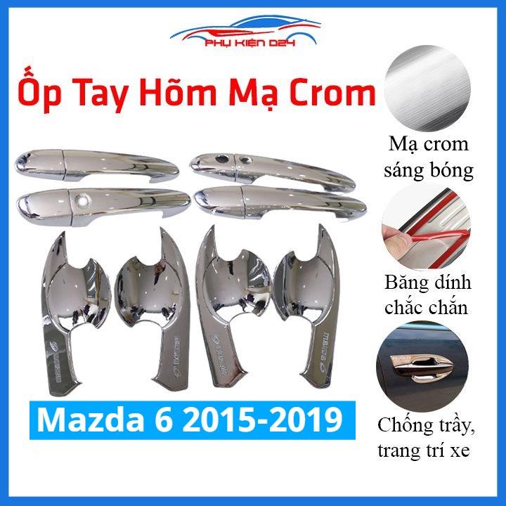 Ốp tay hõm Mazda 6 2015-2016-2017-2018-2019 mạ crom chống trầy bảo vệ cửa xe ô tô