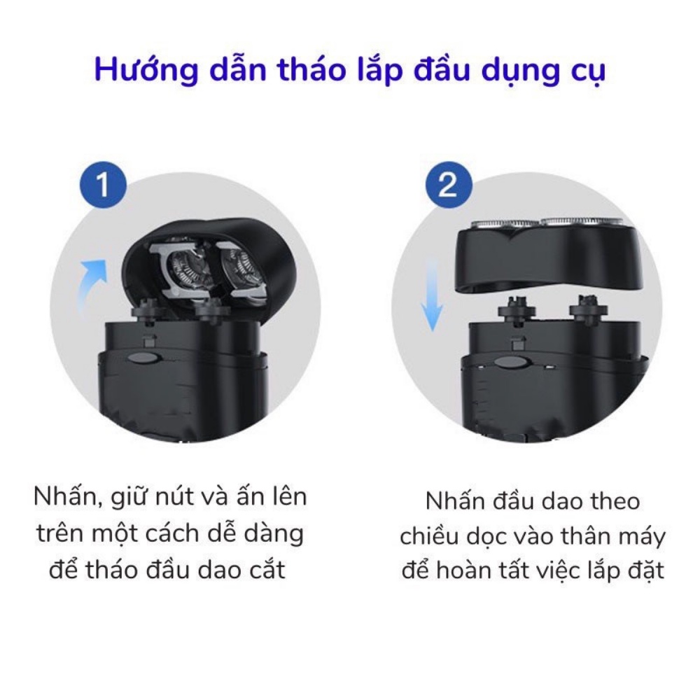 Máy cạo râu mini, máy cạo râu cao cấp Elept MN-585, cạo nhanh sạch mọi loại râu, nhỏ gọn dễ mang theo [BH lỗi 1 đổi 1]