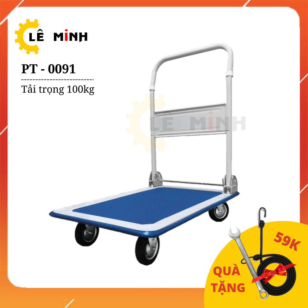 Xe Đẩy Hàng 4 Bánh PT-0091 Tải Trọng 100kg