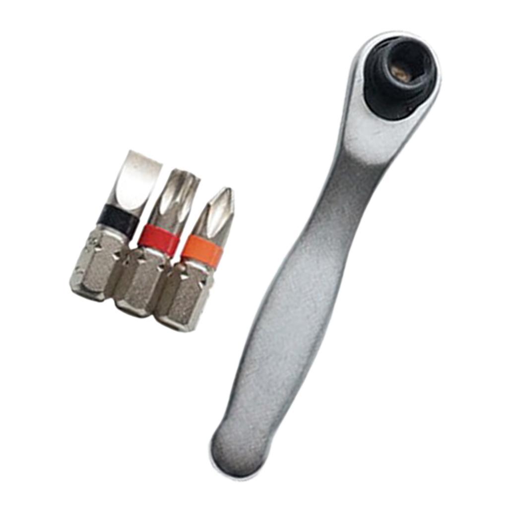 Mini Ratchet Wrench Set Drive. 1/4 inch 72 tooth Quick Release Ratchet Wrench. Adjustable Spanner Multifunctional Hand Tools