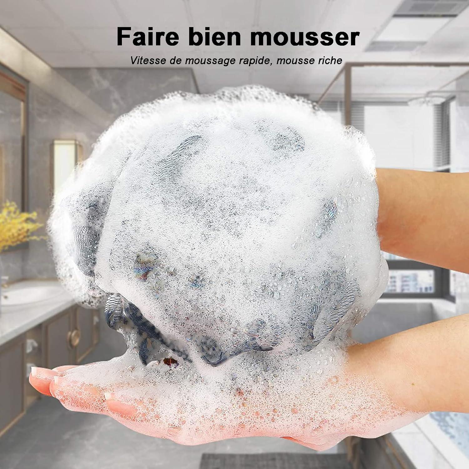 Bộ 6 hoa tắm, bọt biển tẩy tế bào chết, tắm bọt xốp, tắm bọt biển cho nam và nữ để tẩy tế bào chết và phụ kiện phụ kiện vòi hoa sen