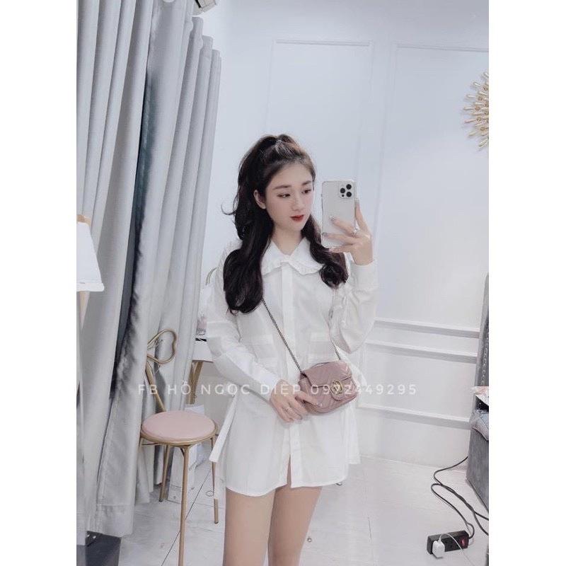 ️Áo sơ mi dáng dài nơ eo cho nữ️