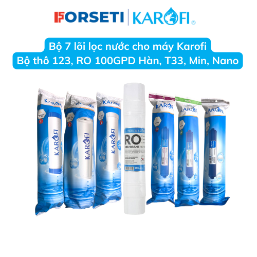 Combo 7 lõi lọc nước Karofi hàng chính hãng dùng cho máy lọc nước Karofi S-s137