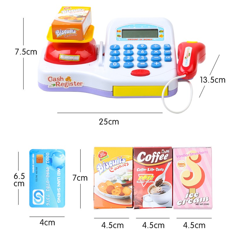Máy tính tiền đồ chơi có đèn nhạc giúp bé thông minh hơn