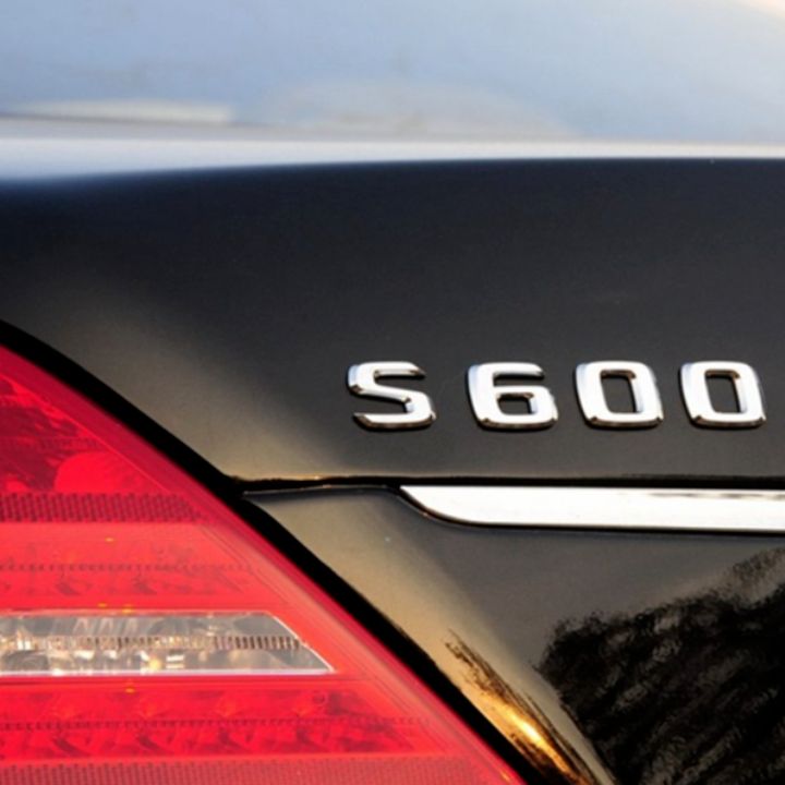 Decal tem chữ S600 dán đuôi xe ô tô Mercedes Maybach