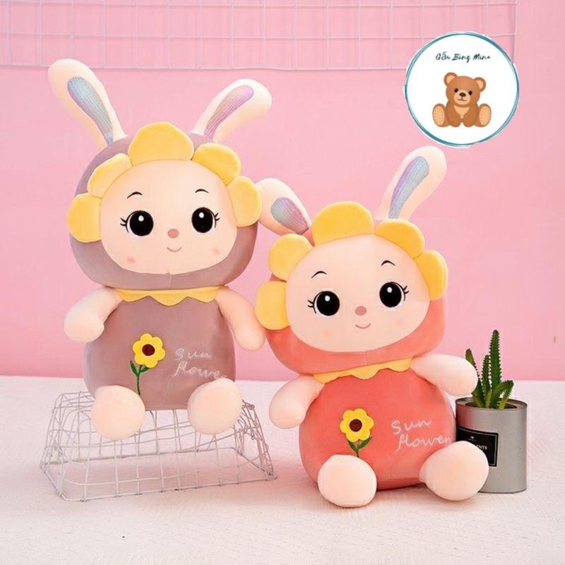 Gấu Bông Thỏ Hoa Mặt Trời Sun Flower Kính thước 25cm