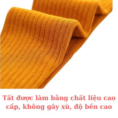 Tất cho bé gái, vớ len qua gối nhiều màu sắc mix chân váy siêu đẹp freesize từ 3 đến 8 tuổi