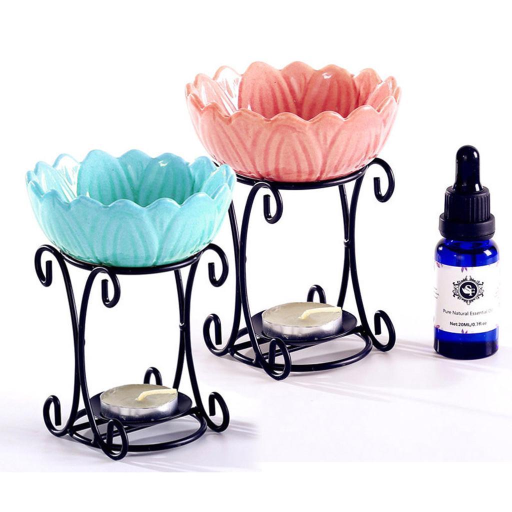 2 Pcs Replacement Ceramic Dish for Lamp Tart Oil Warmer Round 3.7" Blue