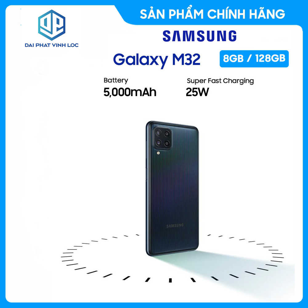 Điện thoại Samsung Galaxy M32 (8GB/128GB) - Hàng Chính Hãng, Mới 100%, Nguyên Seal - Màn Hình 6.4 inches - 4 camera sau - Bảo Hành 12 Tháng