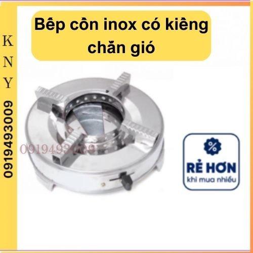 Bếp cồn inox có kiềng chắn gió dùng nấu lẩu bàn quán ăn hoặc mang theo du lịch dã ngoại - BẾP CỒN INOX gia dụng KNY SHOP