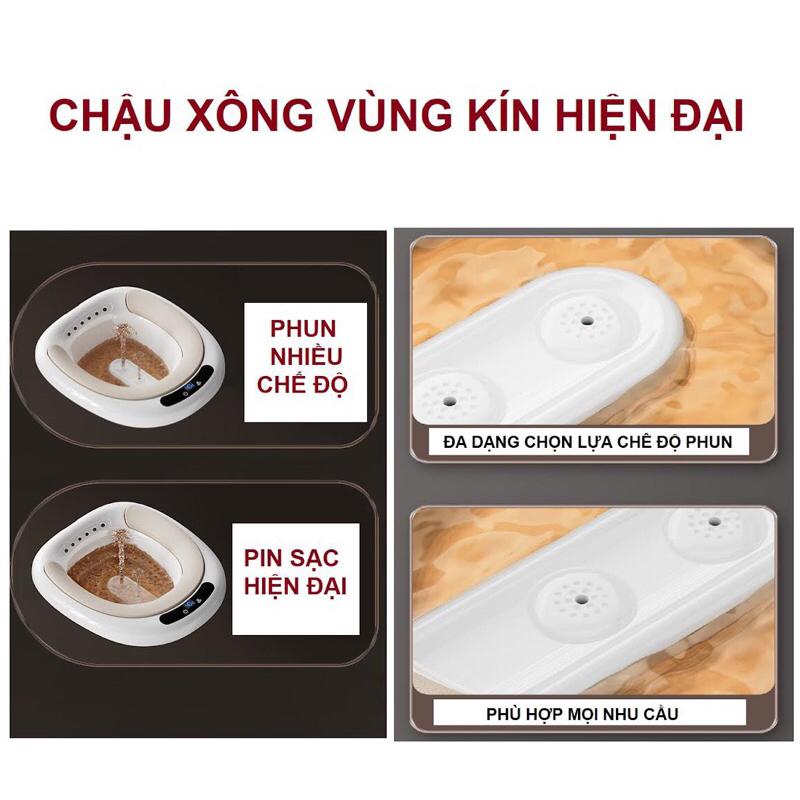 Bồn cầu vệ sinh vùngkín hun khói/ không cần rửa lại chăm sóc cho mẹ bầu Gấp Gọn Tự động- che tên sản phẩm khi giao hàng- Hàng Chính Hãng