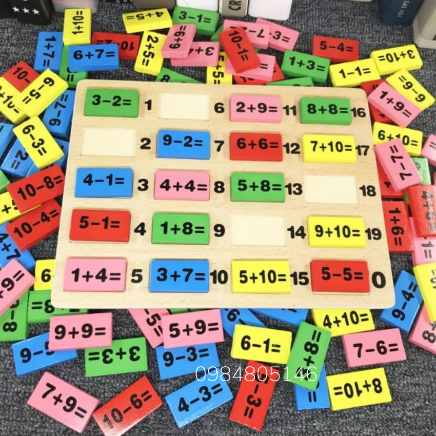 Đồ chơi gỗ Domino phép toán - Totdepre1124