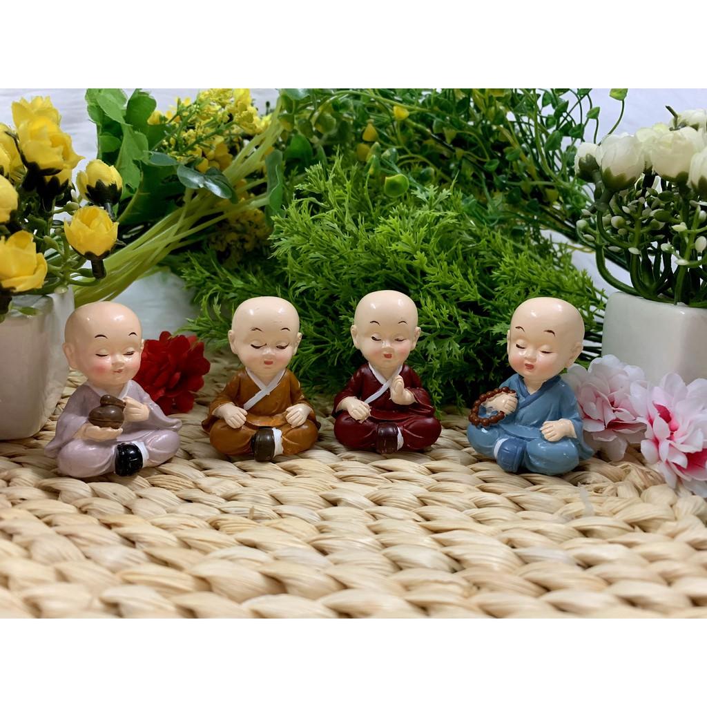 Bộ 4 tượng chú tiểu thiền tịnh tâm
