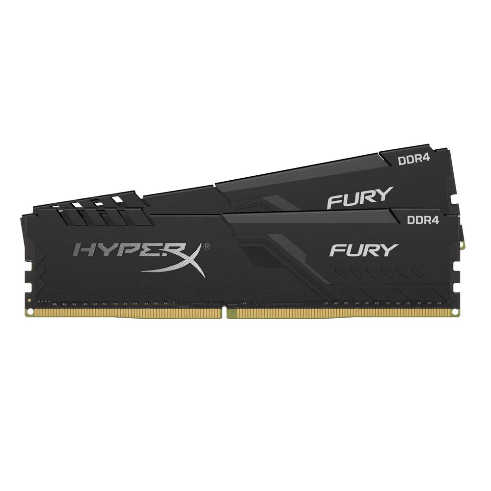 Ram PC Kingston HyperX Fury Black 16GB (2x8GB) Bus 2666 DDR4 CL16 DIMM XMP Non-ECC HX426C16FB3K2/16 - Hàng Chính Hãng