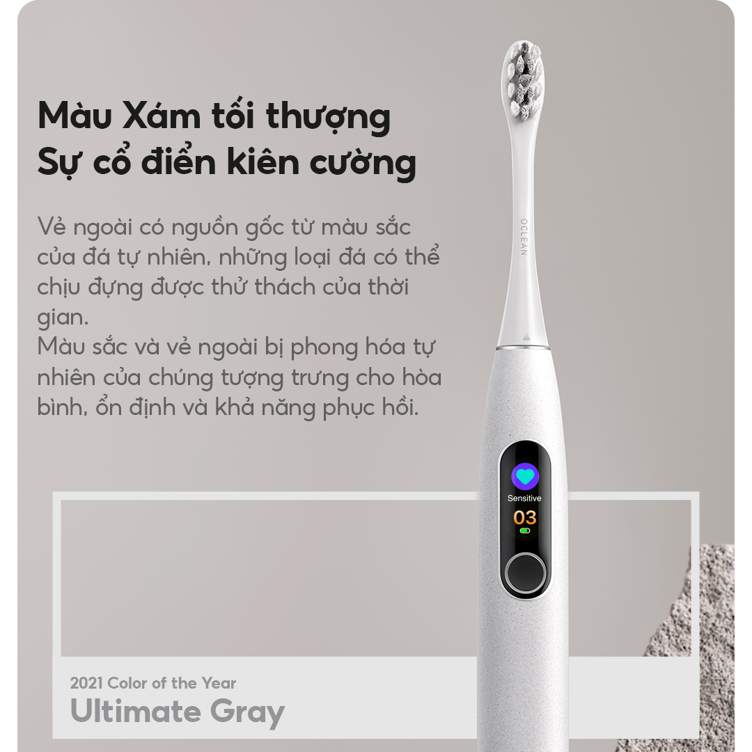 Bàn Chải Điện Oclean Xpro Elite | Màn Hình Cảm Ứng | Rung Siêu Âm Thông Minh | Hàng Chính Hãng