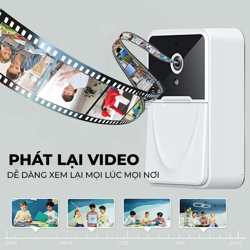 Chuông Cửa Thông Minh X3, M5, Camera An Ninh Gia Đình Chuông - Điện Thoại - Gọi Điện Không Dây Wifi - Loại Mới