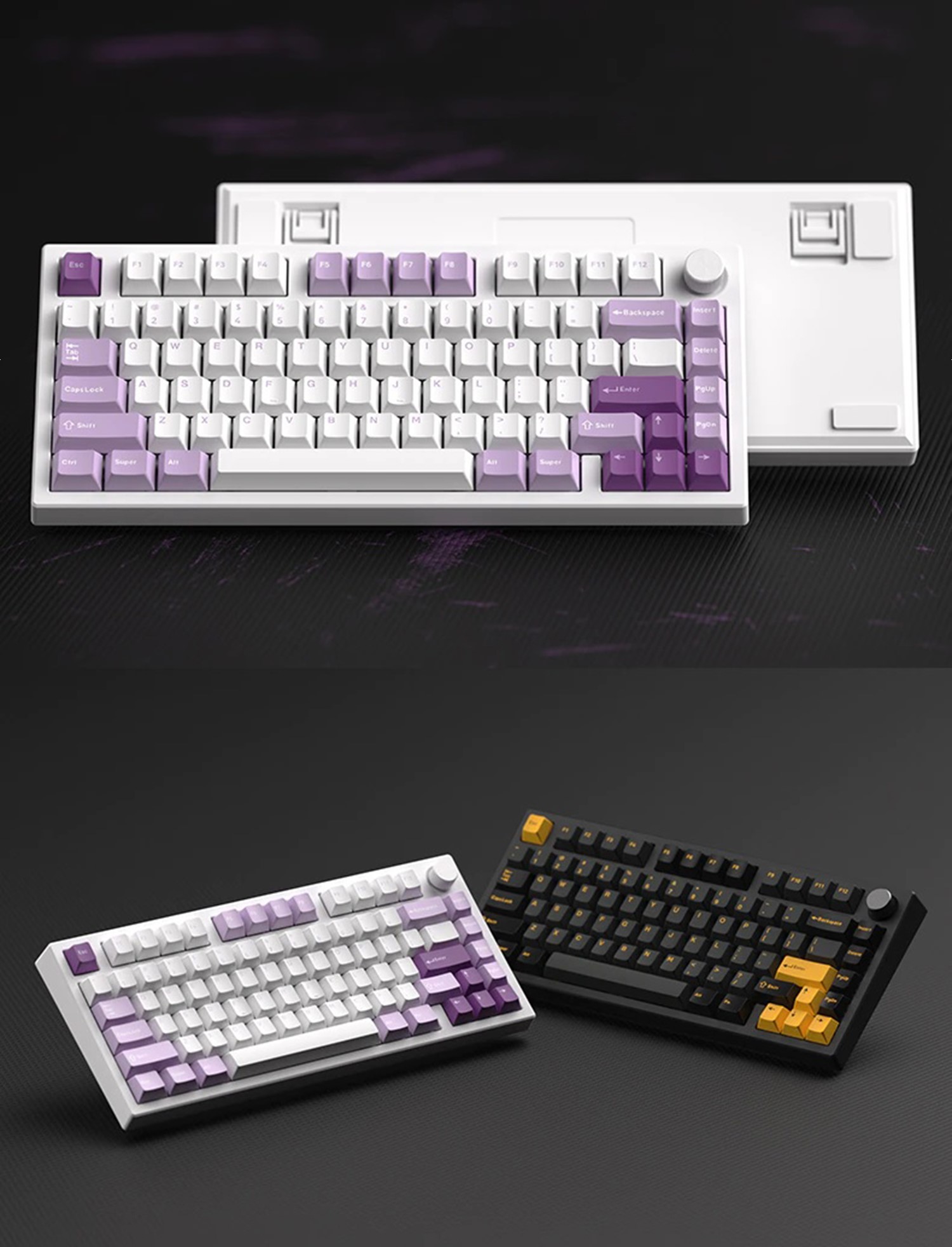 Bàn phím cơ FL-Esports GP75CPM Taro Purple - Hàng chính hãng