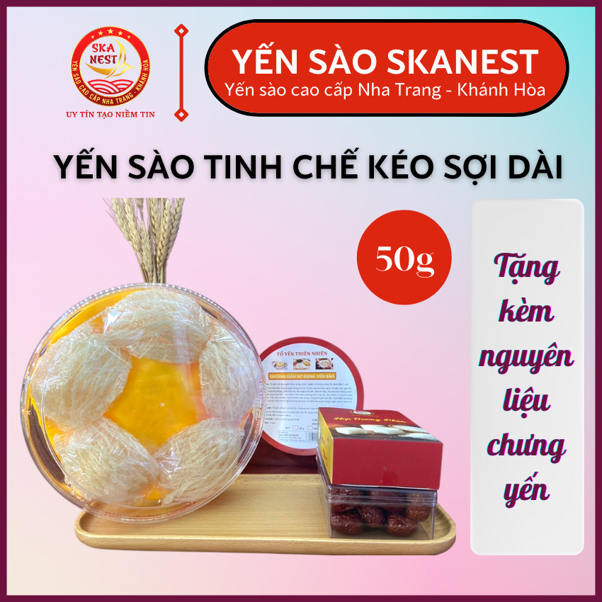 {50gr} Yến Sào Tinh Chế ít sợi dài