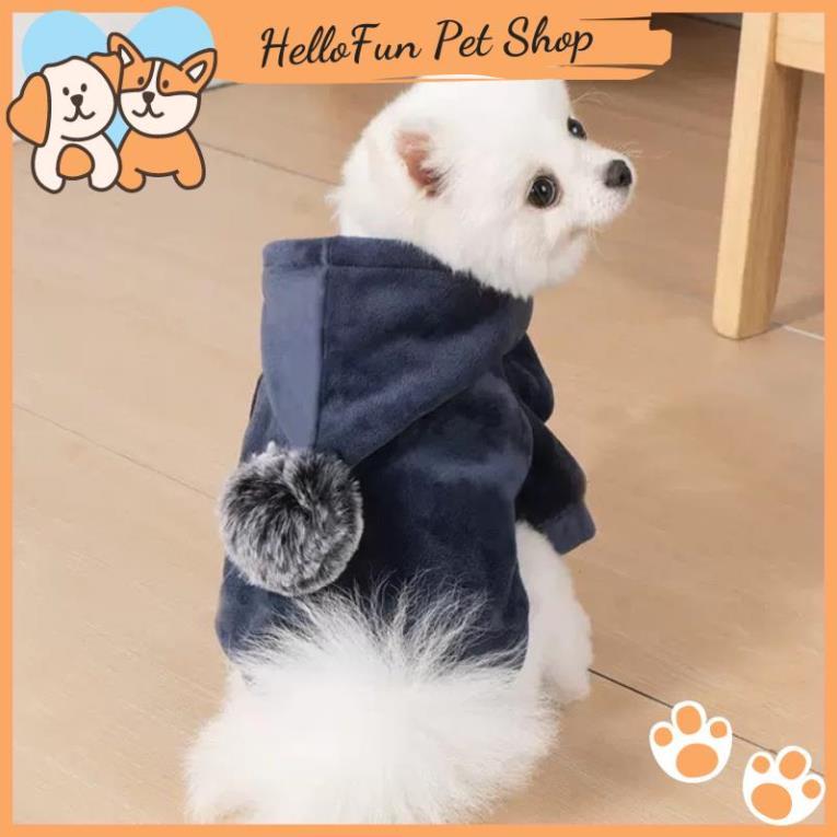 Áo Hoodie nhung cao cấp cho thú cưng - Áo cho chó mèo mùa đông