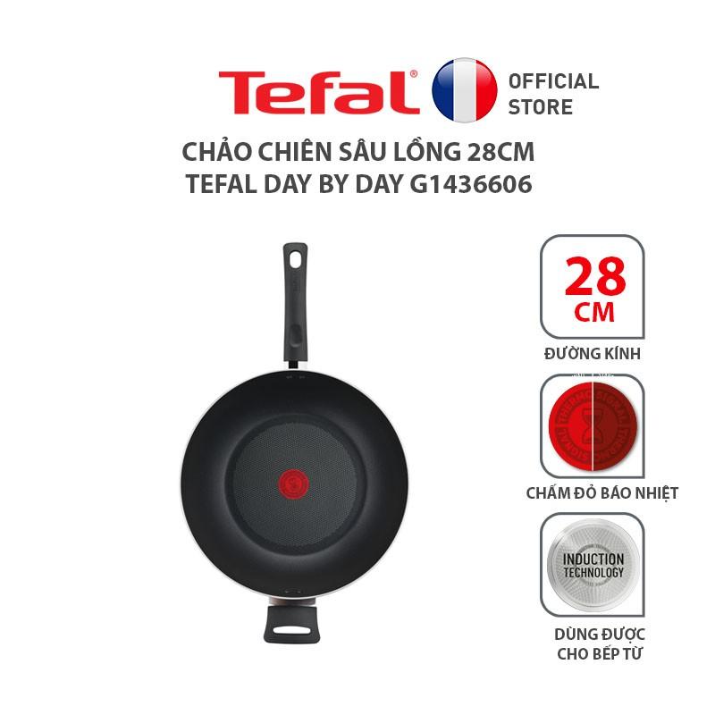 Chảo sâu lòng chống dính đáy từ Tefal Day by Day 28cm, dùng cho mọi loại bếp- Hàng chính hãng