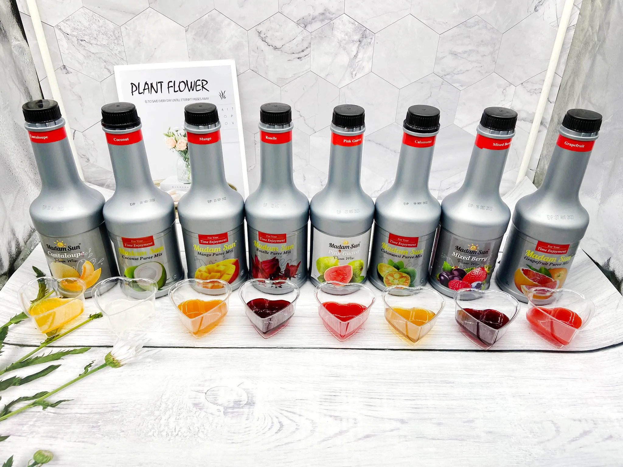 Mứt trái cây pha chế Madamsun vị Kiwi chai 1L - Hàng nhập khẩu chính hãng Malaysia