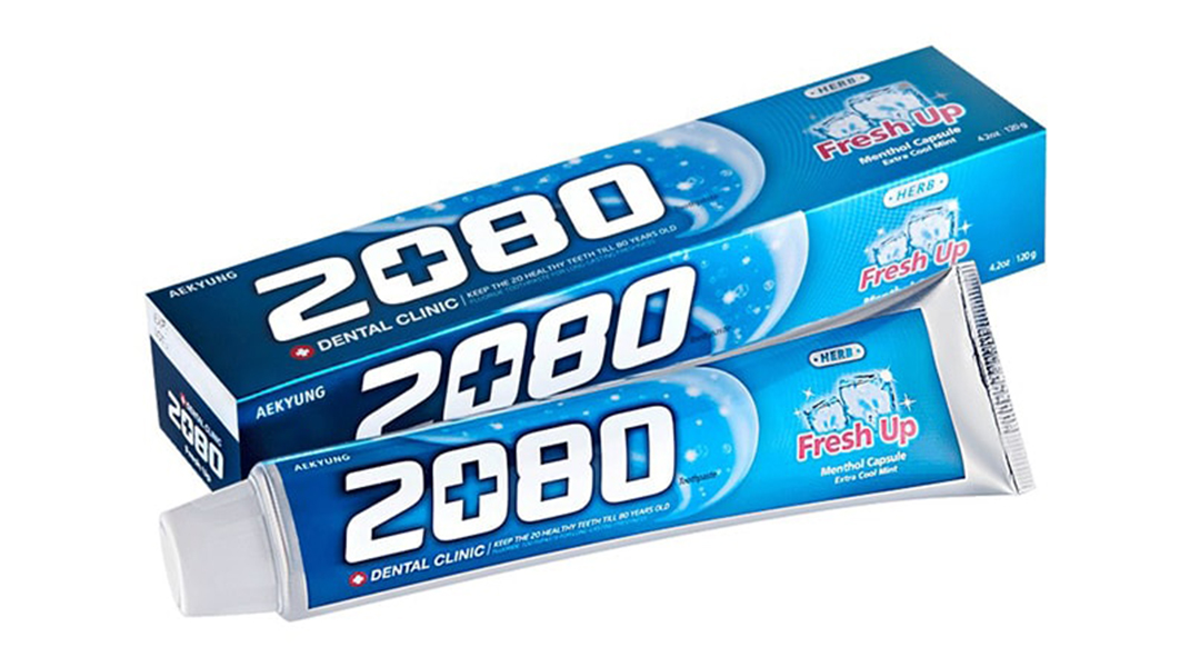 Kem đánh răng ngừa sâu răng và hôi miệng 2080 Total Mint hương bạc hà Hàn Quốc 120g