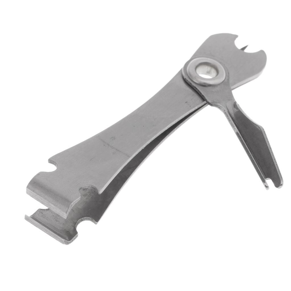 Stainless Steel Fly Fishing Knot Tying Tool Knot Tyer and Nail Clippers Nipper with Zinger Retractor