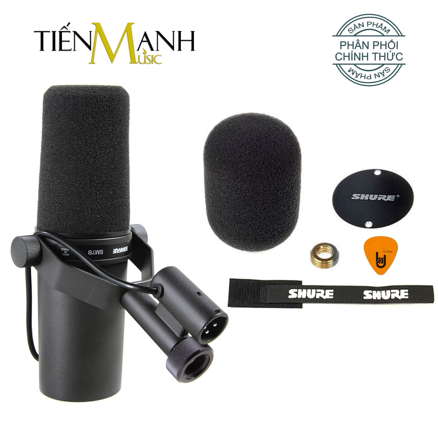 Mic Shure SM7B Micro Thu Âm Phòng Thu Studio Microphone Biểu Diễn Chuyên Nghiệp Hàng Chính Hãng USA - Kèm Móng Gẩy DreamMaker