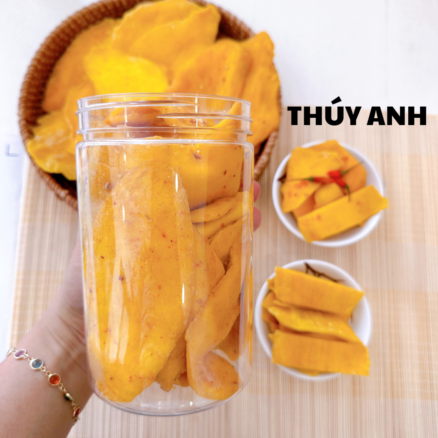 500G XOÀI SẤY DẺO LOẠI A ( VỊ MUỐI ỚT VÀ VỊ NGỌT NGUYÊN BẢN) THỰC PHẨM THÚY ANH