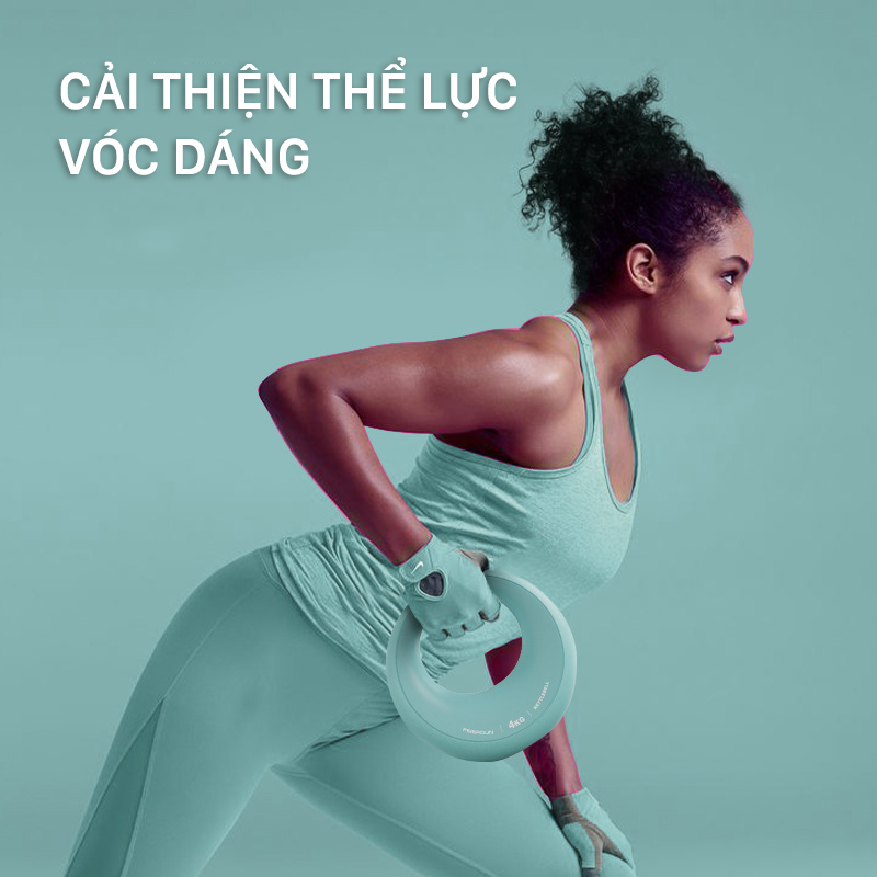 Tạ Bình Vôi,Tạ Ấm Hình Mặt Trăng 20LB Lõi Thép Nguyên Khối Bọc Cao Su Dẻo Đại Nam Sport