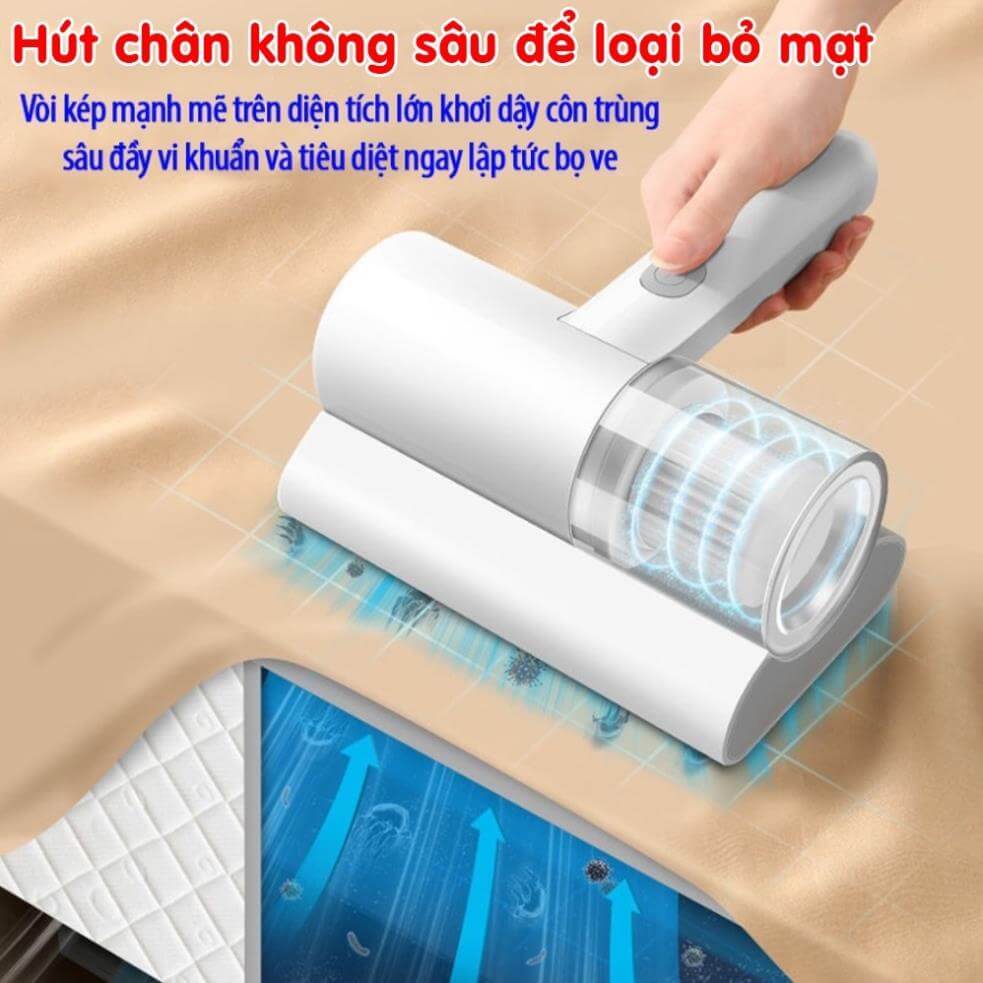 Máy hút bụi cầm tay mini giường nệm, chăn ga, ghế sofa