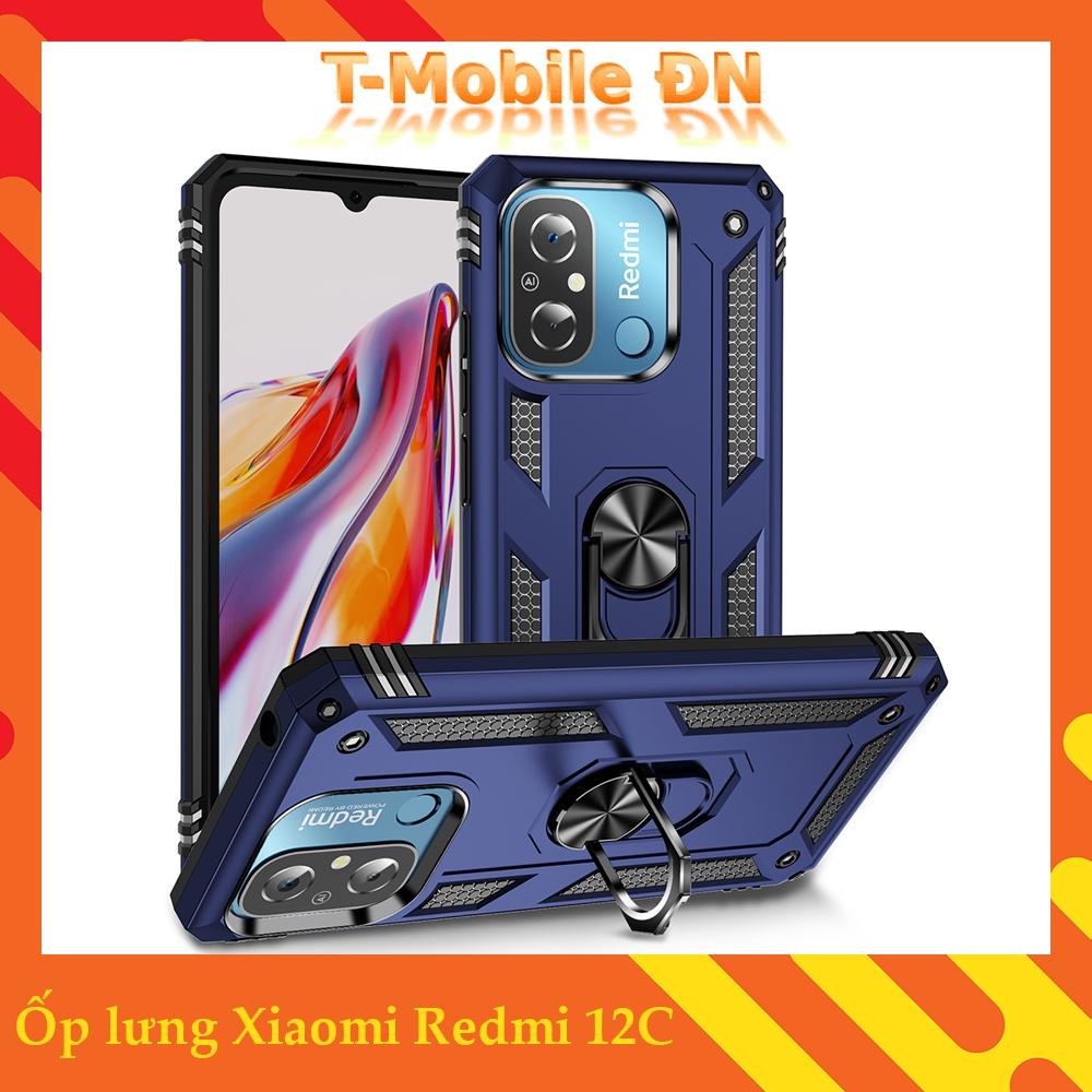 Ốp lưng cho Xiaomi Redmi 12C chống sốc 2 lớp kèm nhẫn iring làm giá đỡ cho Redmi 12C