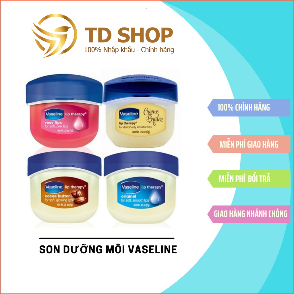 [NK Mỹ] Sáp Dưỡng Môi Vaseline 7g nhiều mùi hương - TD Shop