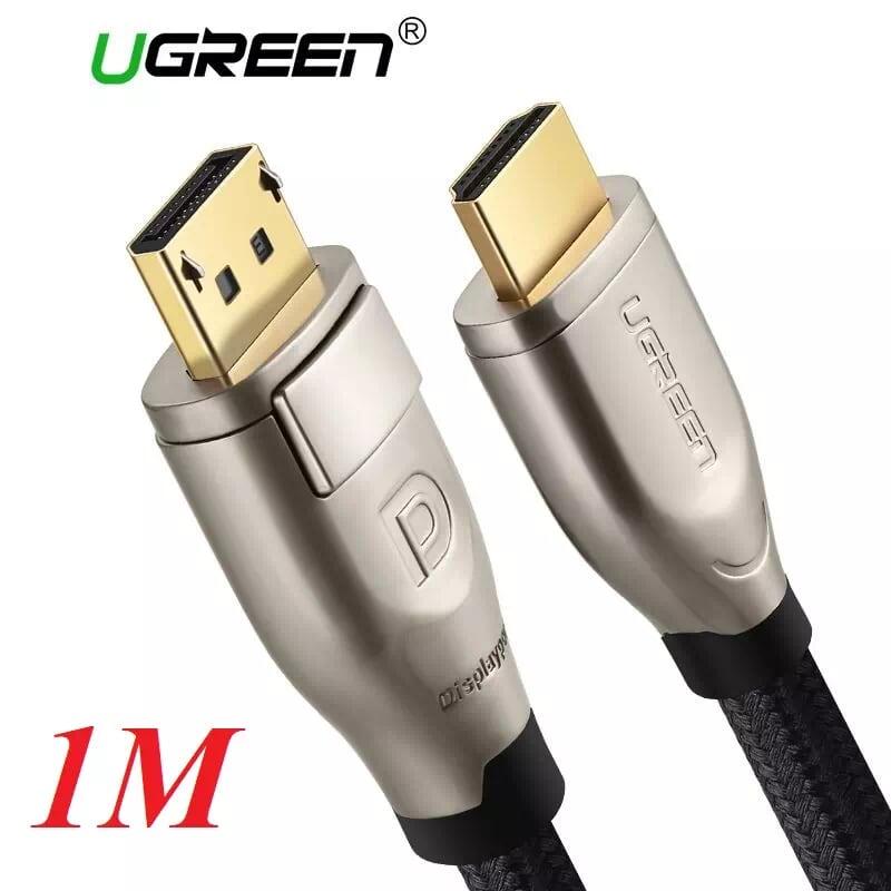 Ugreen UG40432DP111TK 1M Màu Đen Cáp chuyển đổi Displayport 1.2 sang HDMI 2.0 cao cấp - HÀNG CHÍNH HÃNG