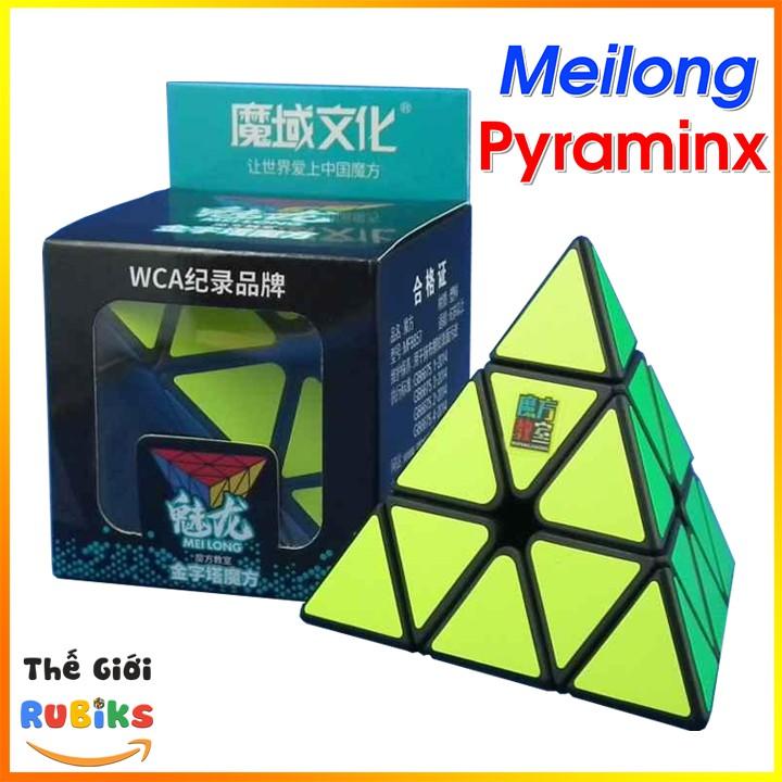 Combo 5 Khối Rubik Viền Đen 2x2 3x3 4x4 5x5 Tam Giác Pyraminx