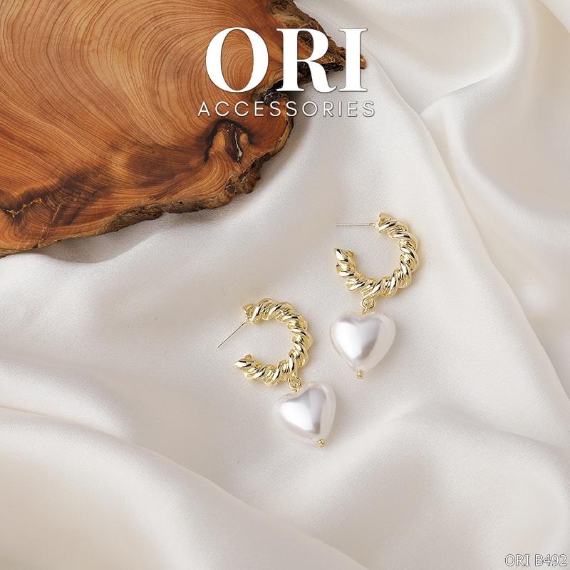 Bông tai nữ hình trái tim Big Heart xinh xắn ORI ACCESSORIES B492