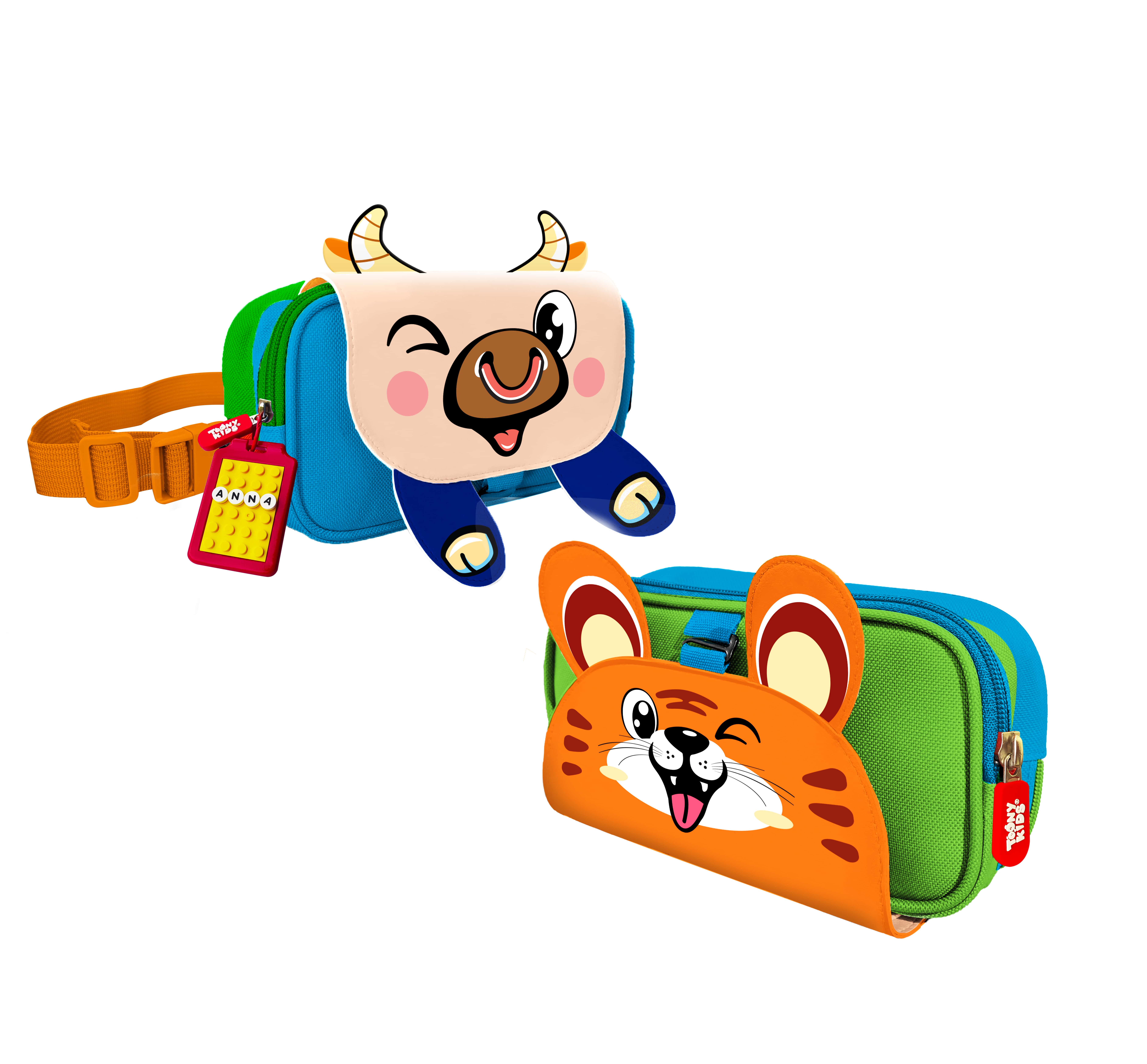 Túi Đeo Sáng Tạo TOONYKIDS Cá Nhân Hóa Trâu Cọp TN00523-002 [Tặng Kèm Sticker