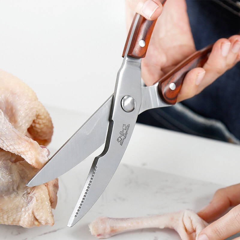 Kéo cắt gà cán gỗ cao cấp