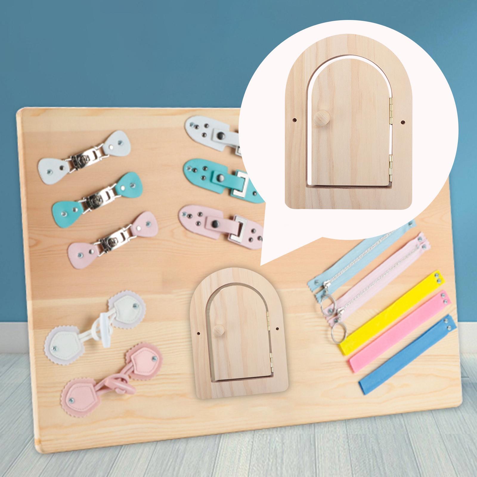 Wood Door Busy Board DIY Accessories Practical Skill for Plane Travel Toy