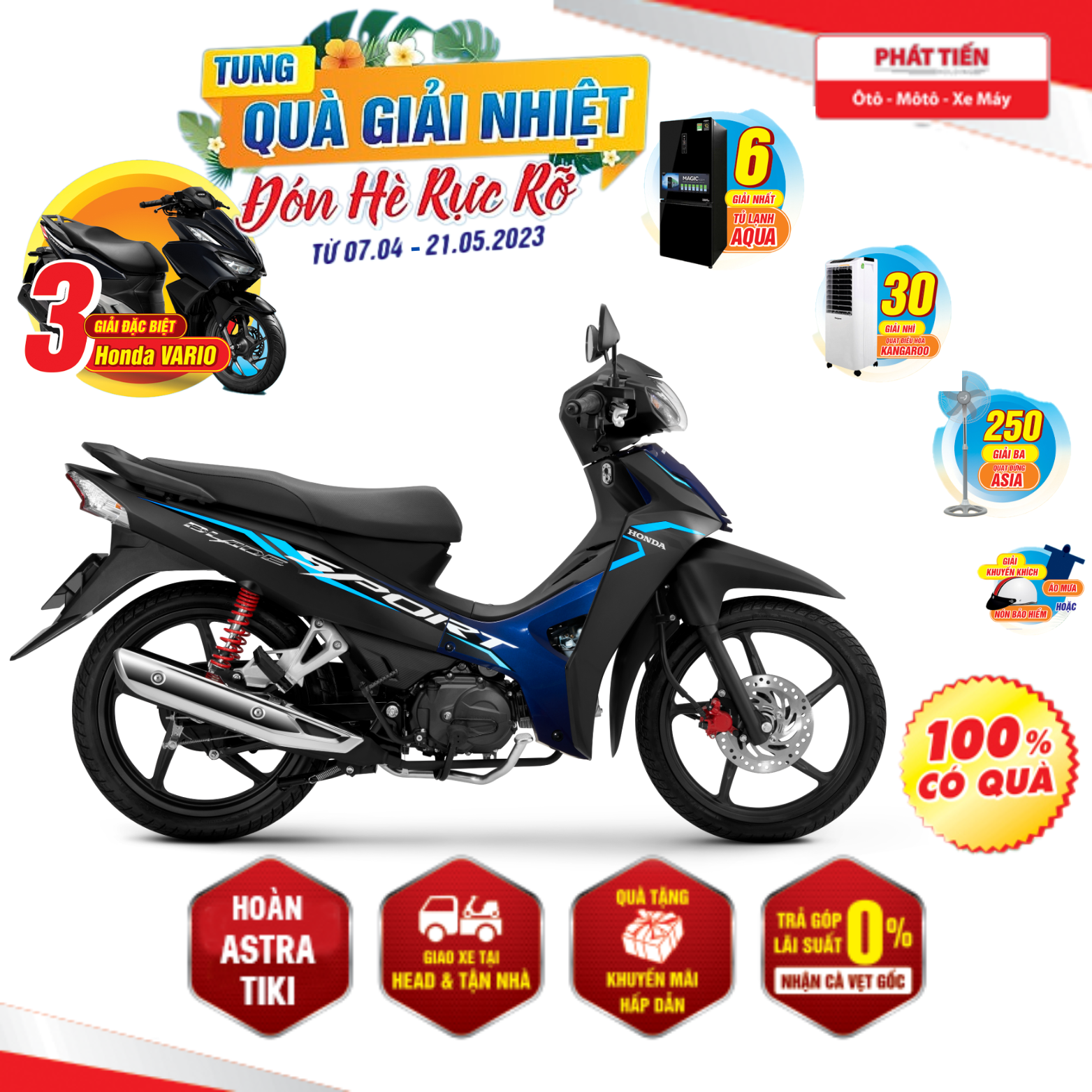 Xe Máy Honda Blade 2023 - Phiên Bản Thể Thao