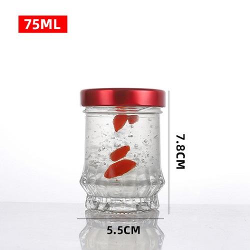 Hũ Thủy Tinh Đựng Yến Sen Nắp Thiết 75ml , 100ml , 150ml | Tùy Chọn Dung Tích , Hũ Đựng Yến Cao Cấp - MÀU NẮP NGẪU NHIÊN