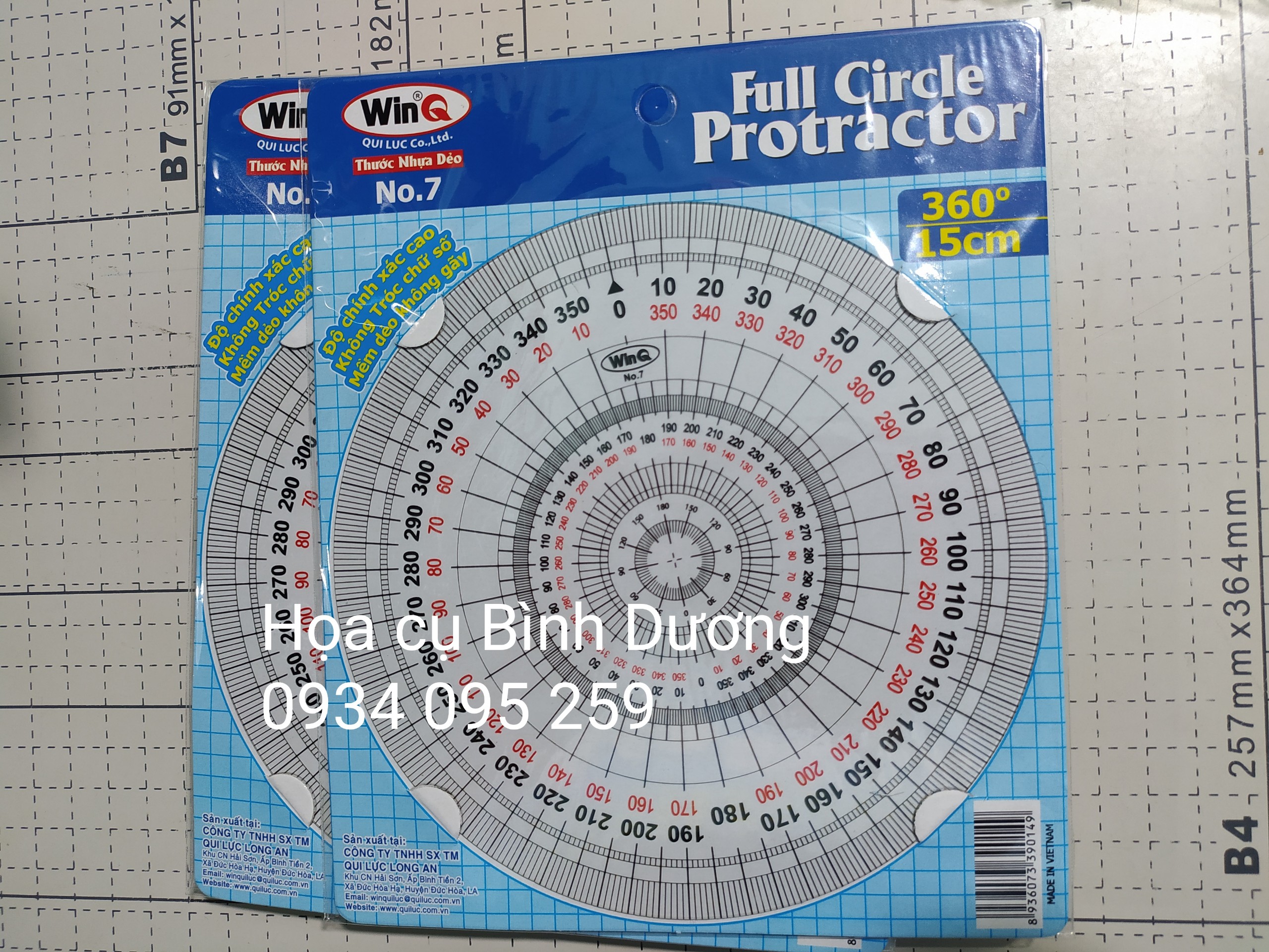 Thước đo 360 độ No.7 FULL CIRCLE RULER